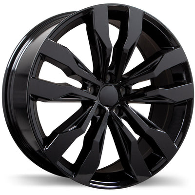 Replika - R260A - Black - Gloss Black - 20" x 8.5", 34 Offset, 5x112 (Bolt pattern), 57.1mm HUB