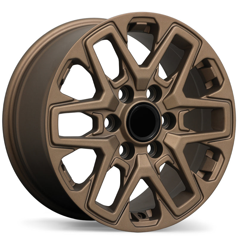 Replika - R262 - Bronze - Satin Bronze - 17" x 8", 55 Offset, 6x139.7 (Bolt Pattern), 95.1mm HUB