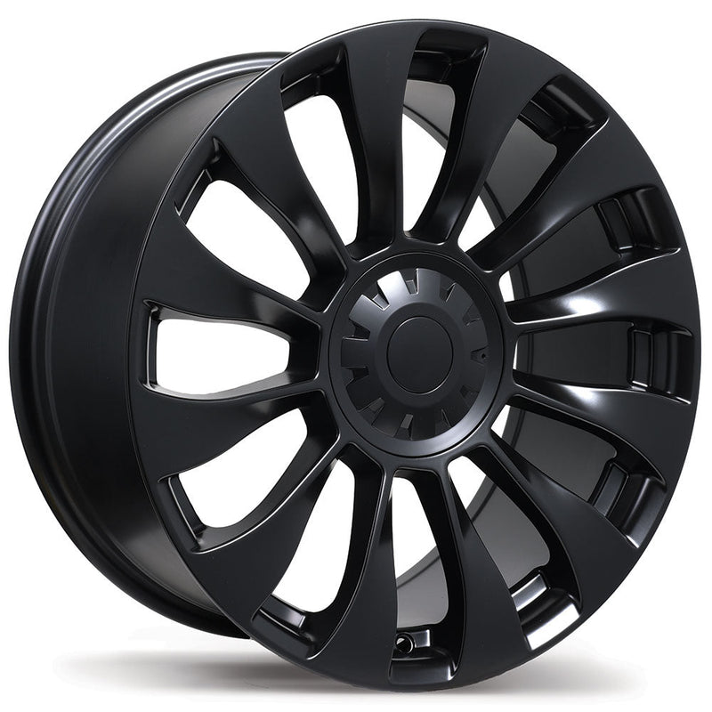 Replika - R263B - Black - Satin Black - 19" x 8.5", 40 Offset, 5x114.3 (Bolt pattern), 70.20mm HUB