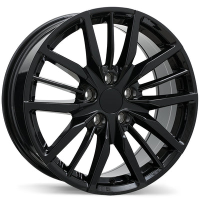Replika - R270 - Black - Gloss Black - 18" x 8", 37 Offset, 5x120 (Bolt pattern), 67.1mm HUB
