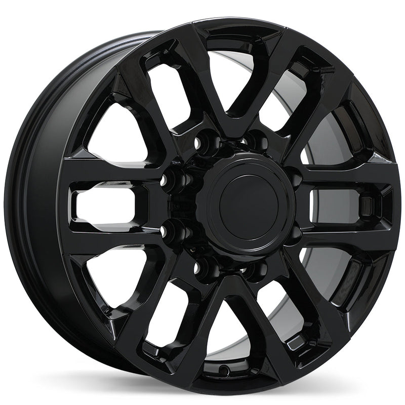Replika - R273A - Black - Gloss Black - 18" x 8", 44 Offset, 8x180 (Bolt pattern), 124.40mm HUB