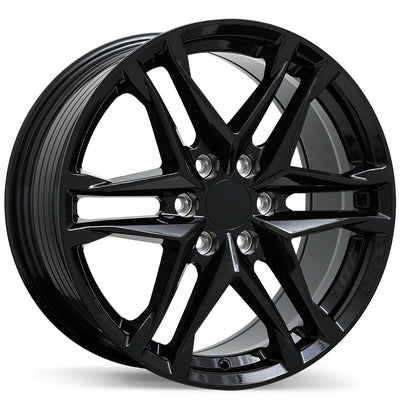 Replika - R275 - Black - Gloss Black - 19" x 8.5", 55 Offset, 6x120 (Bolt pattern), 67.1mm HUB