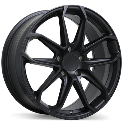 Replika - R276 - Black - Satin Black - 20" x 10", 50 Offset, 5x130 (Bolt pattern), 71.6mm HUB