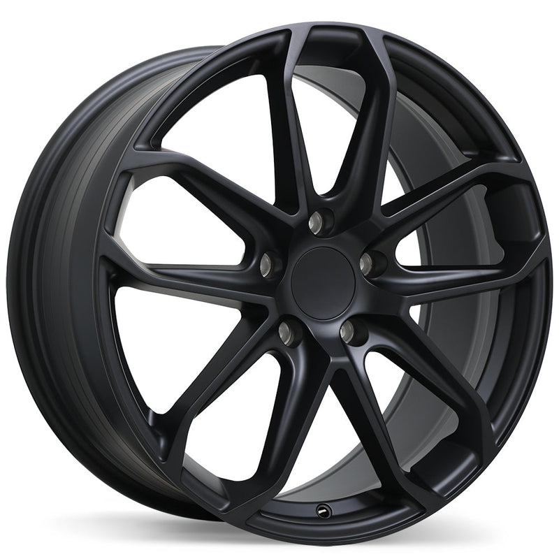 Replika - R276 - Black - Satin Black - 20" x 10", 50 Offset, 5x130 (Bolt pattern), 71.6mm HUB