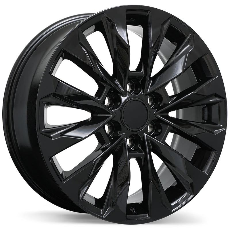 Replika - R279 - Black - Gloss Black - 18" x 7.5", 56 Offset, 6x139.7 (Bolt pattern), 95.1mm HUB