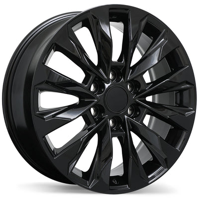 Replika - R279 - Black - Gloss Black - 20" x 8", 56 Offset, 6x139.7 (Bolt pattern), 95.1mm HUB