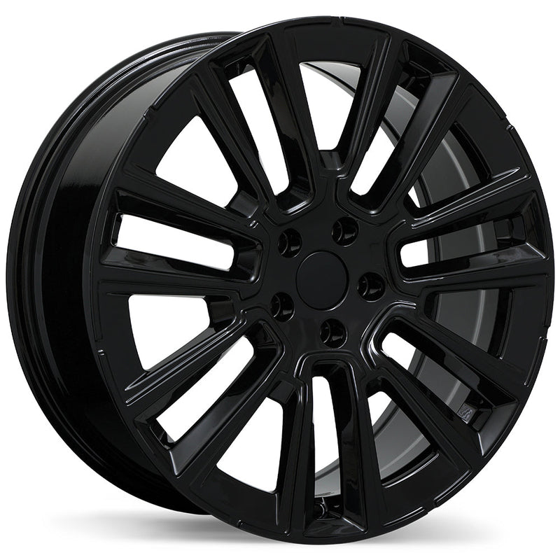 Replika - R280 - Black - Gloss Black - 20" x 9", 40 Offset, 5x108 (Bolt pattern), 63.4mm HUB