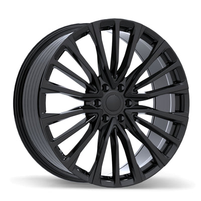 Replika - R281 - Black - Gloss Black - 24" x 9.5", 44 Offset, 6x135 (Bolt pattern), 87.1mm HUB
