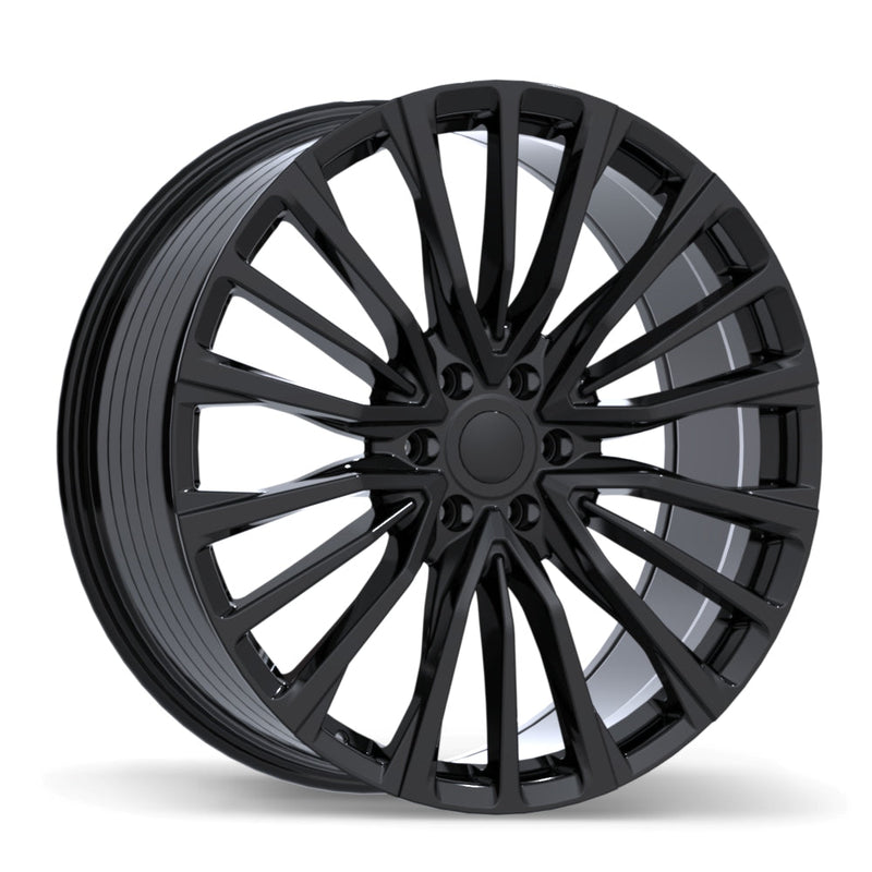 Replika - R281 - Black - Gloss Black - 24" x 9.5", 44 Offset, 6x135 (Bolt pattern), 87.1mm HUB
