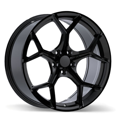 Replika - R282 - Black - Gloss Black - 19" x 8.5", 34 Offset, 5x112 (Bolt Pattern), 66.5mm HUB
