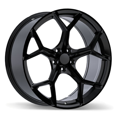 Replika - R282 - Black - Gloss Black - 20" x 9", 33 Offset, 5x112 (Bolt Pattern), 66.5mm HUB