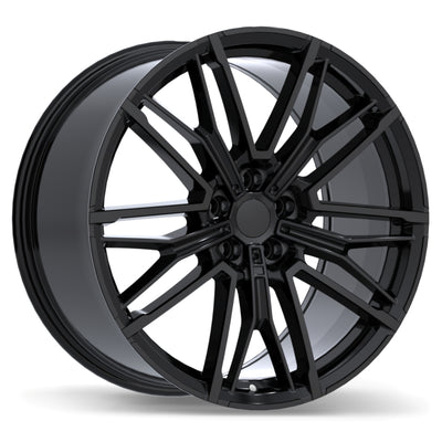 Replika - R283 - Black - Gloss Black - 20" x 9", 35 Offset, 5x112 (Bolt Pattern), 66.6mm HUB