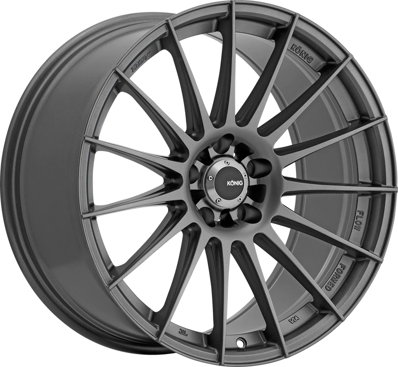 Konig - Rennform - Grey - Matte Grey - 17" x 8", 38 Offset, 5x108 (Bolt pattern), 73.1mm HUB