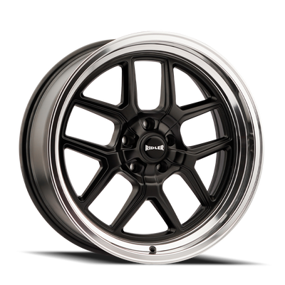 Ridler - 610 - Black - Matte Black Polished - 20" x 8.5", 0 Offset, 5x120.65 (Bolt pattern), 83.8mm HUB
