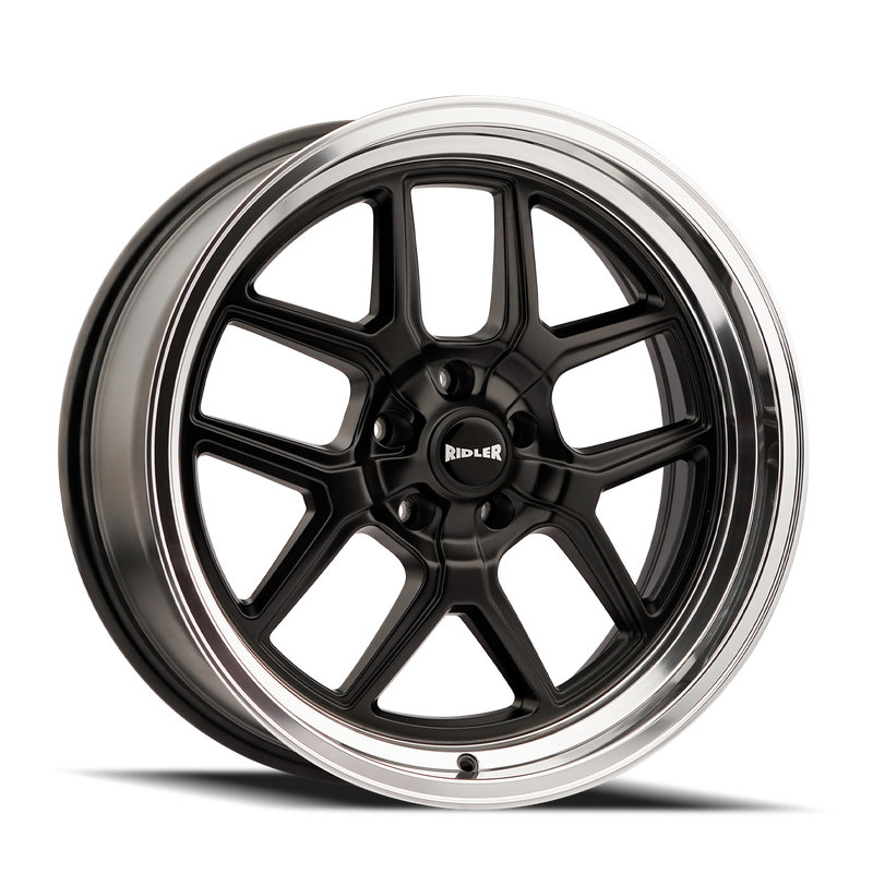 Ridler - 610 - Black - Matte Black Polished - 20" x 8.5", 0 Offset, 5x120.65 (Bolt pattern), 83.8mm HUB