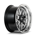 Ridler - 611 - Black - Gloss Black/Milled with Diamond Cut Lip - 20" x 8.5", 0 Offset, 5x120.65 (Bolt pattern), 83.82mm HUB