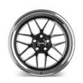 Ridler - 611 - Black - Gloss Black/Milled with Diamond Cut Lip - 17" x 8", 0 Offset, 5x120.65 (Bolt pattern), 83.82mm HUB