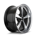 Ridler - 652 - Black - Gloss Black with Diamond Cut Face & Lip - 18" x 9.5", 0 Offset, 5x114.3 (Bolt pattern), 83.82mm HUB