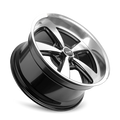 Ridler - 652 - Black - Gloss Black with Diamond Cut Face & Lip - 18" x 9.5", 0 Offset, 5x120.65 (Bolt pattern), 83.82mm HUB