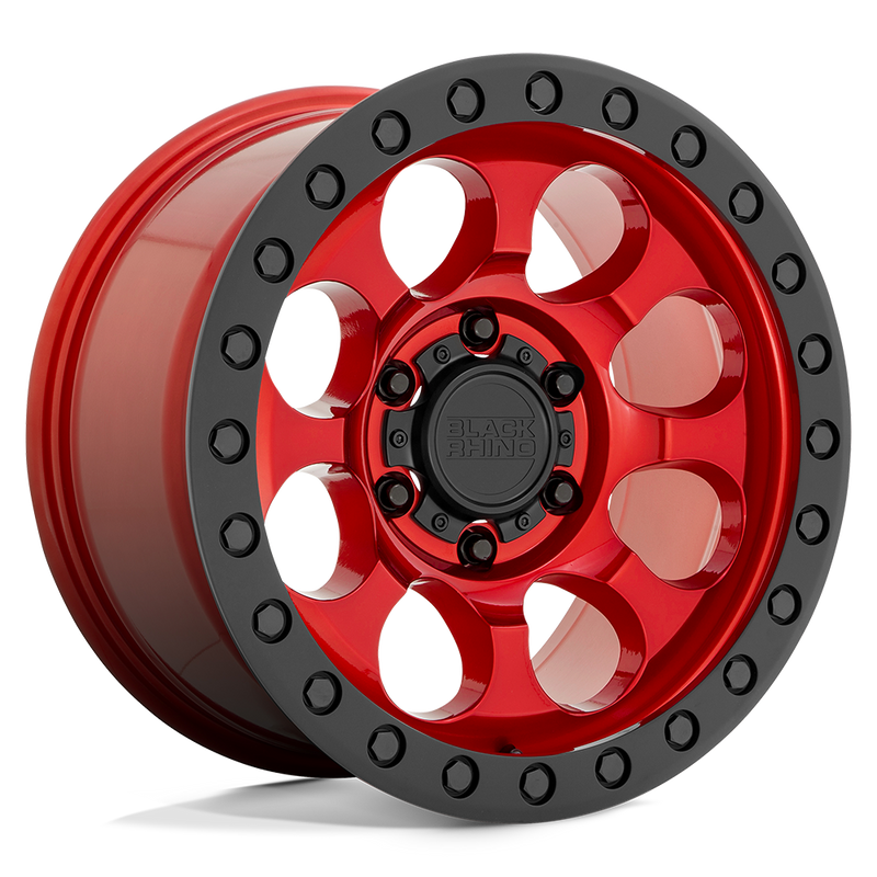 Black Rhino - RIOT - Candy Red with Black Ring & Bolts - 17" x 9", 12 Offset, 6x120 (Bolt pattern), 67.06mm HUB