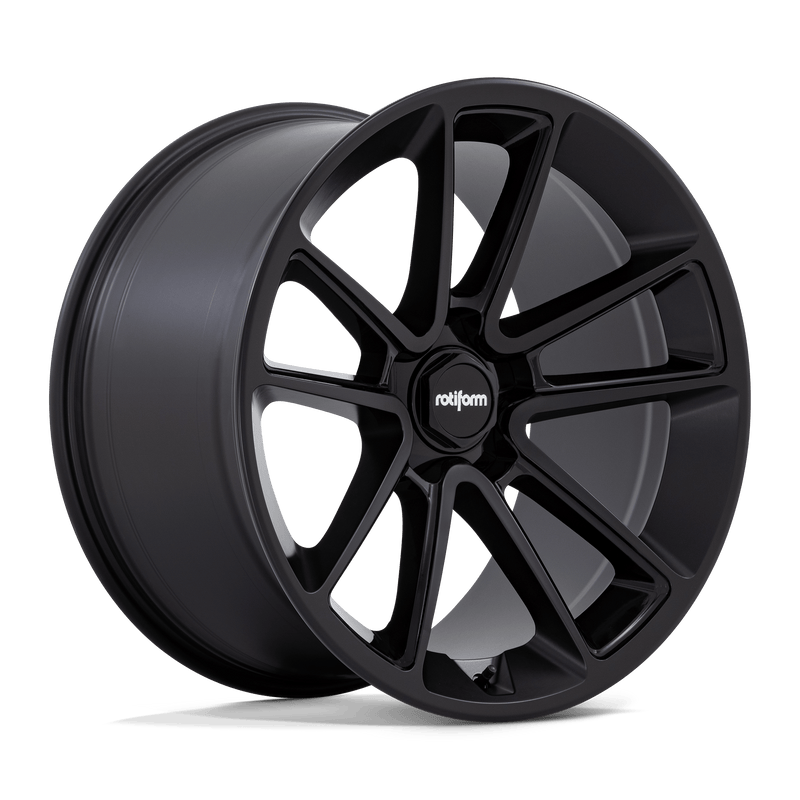 Rotiform - R194 BTL - Black - Matte Black with Black Cap And Inside Spoke Details - 21" x 9", 15 Offset, 5x120 (Bolt pattern), 74.1mm HUB