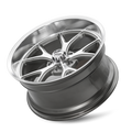 Ridler - 661 - Grey - Gloss Grey with Diamond Cut Face And Lip - 18" x 9.5", 0 Offset, 5x114.3 (Bolt pattern), 83.82mm HUB
