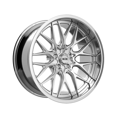 RIDLER - 681 - Polished - Brushed with Polished Lip - 22" x 10.5", 10 Offset, 5x120.65 (Bolt pattern), 83.82mm HUB