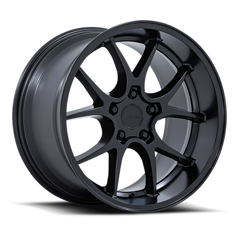 Rotiform - LTN-J - Black - Matte Black - 19" x 9.5", 20 Offset, 5x114.3 (Bolt pattern), 72.56mm HUB