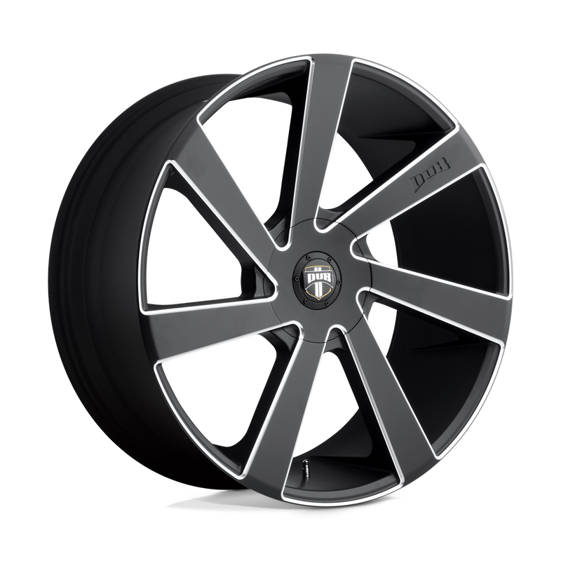 DUB - S133 DIRECTA - Black - Matte Black Milled - 20" x 8.5", 30 Offset, 6x135/139.7 (Bolt pattern), 87.1mm HUB
