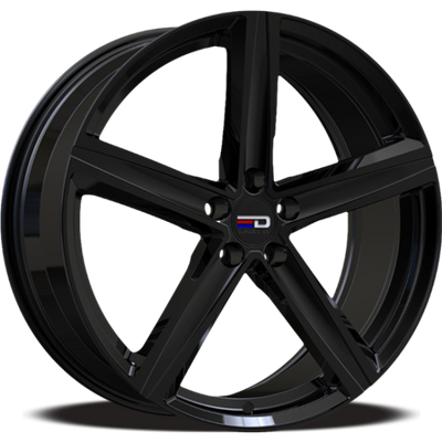 Euro Design - Spa - Black - Gloss Black - 19" x 8.5", 25 Offset, 5x112 (Bolt pattern), 66.5mm HUB