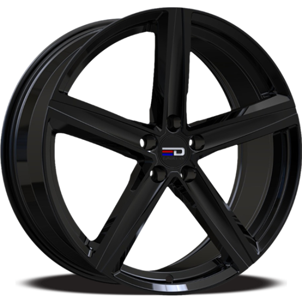 Euro Design - Spa - Black - Gloss Black - 19" x 8.5", 25 Offset, 5x112 (Bolt pattern), 66.5mm HUB