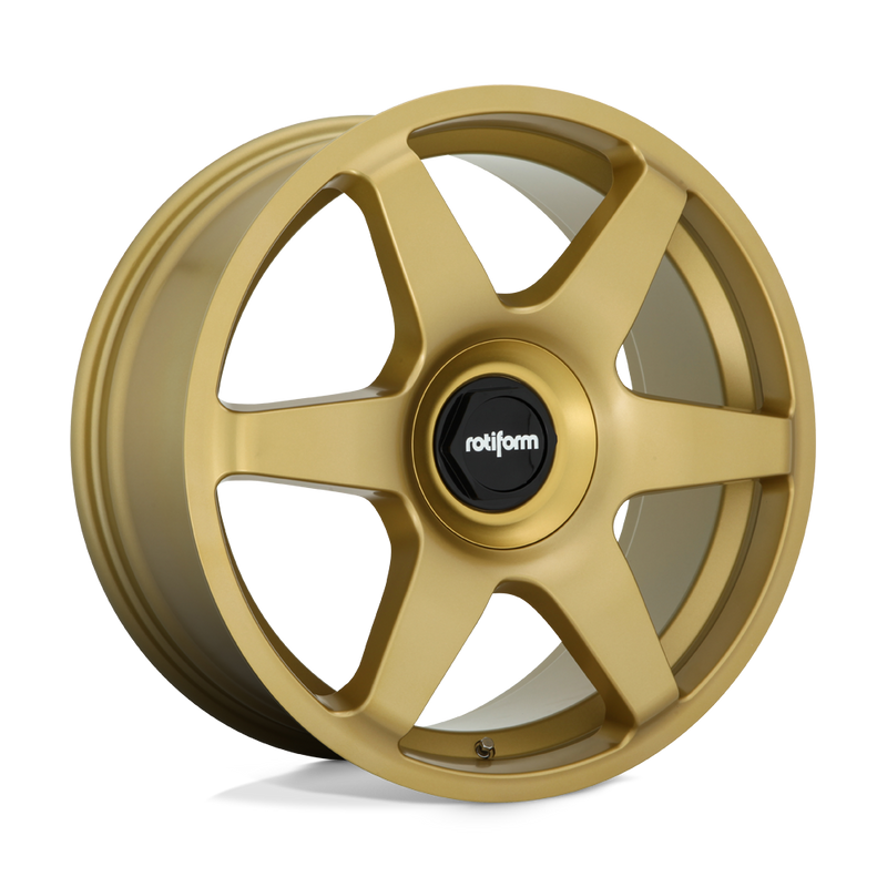 Rotiform - R118 SIX - Gold - Matte Gold - 19" x 8.5", 45 Offset, 5x108/114.3 (Bolt pattern), 72.60mm HUB