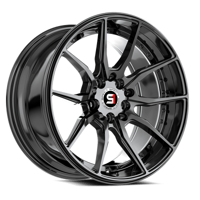 Spec-1 Racing - SP-77 - Black - Gloss Black - 16" x 8", 20 Offset, 5x100, 114.3 (Bolt Pattern), 73.1mm HUB