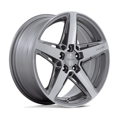 Niche - M270 TERAMO - Gunmetal - Anthracite Brushed Face Tint Clear - 18" x 8", 40 Offset, 5x100 (Bolt pattern), 66.06mm HUB