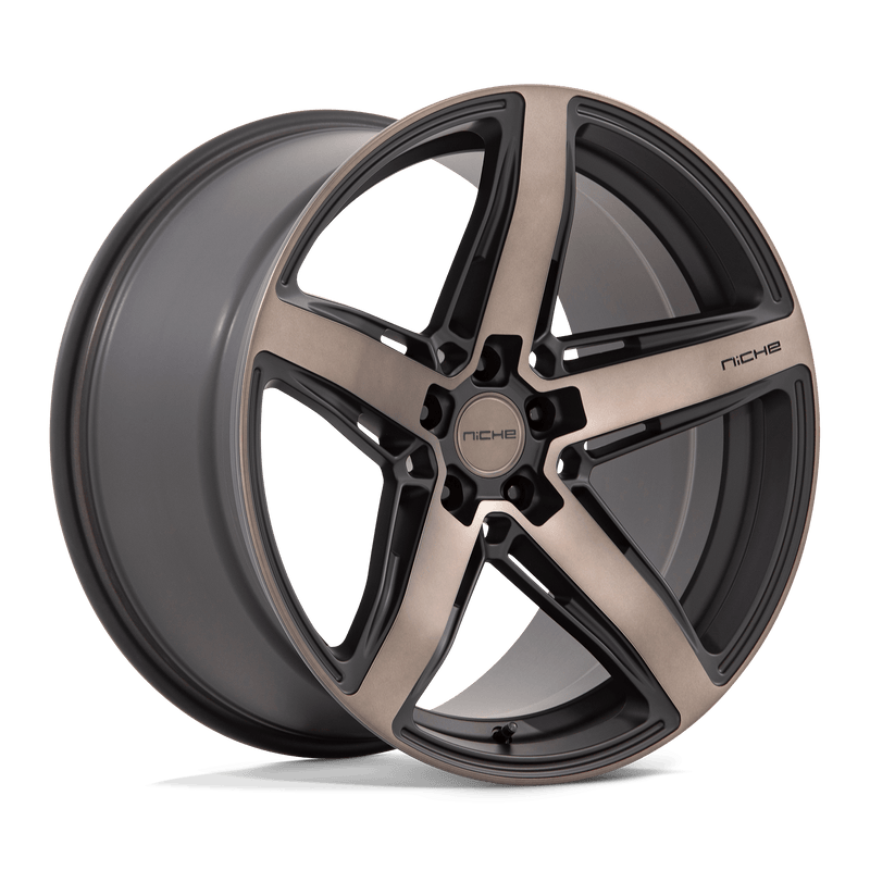 Niche - M271 TERAMO - Black - Matte Black with Double Dark Tint Face - 20" x 10.5", 20 Offset, 5x114.3 (Bolt pattern), 72.6mm HUB