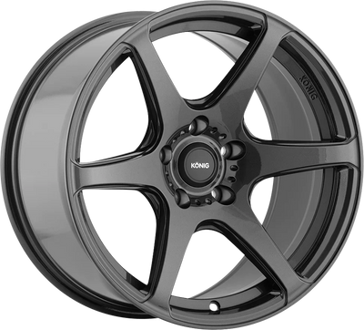 Konig - Tandem - Gunmetal - Gloss Graphite - 17" x 8", 45 Offset, 5x112 (Bolt pattern), 66.6mm HUB