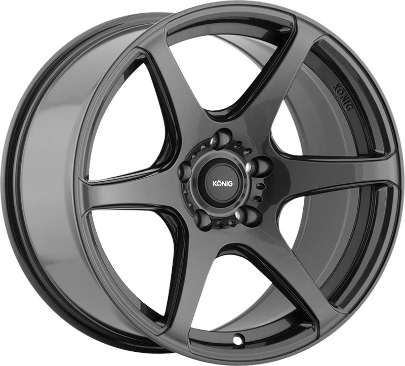 Konig - Tandem - Gunmetal - Gloss Graphite - 17" x 8", 45 Offset, 5x112 (Bolt pattern), 66.6mm HUB