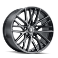 Touren - TR91 - Black - Matte Black Brushed with Dark - 22" x 9.5", 18 Offset, 6x135/135 (Bolt pattern), 87.10mm HUB