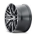 Touren - TR91 - Black - Matte Black Brushed with Dark - 22" x 9.5", 18 Offset, 6x139.7 (Bolt pattern), 106.10mm HUB
