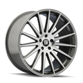 Touren - TR92 - Grey - Gloss Graphite Machined - 17" x 8", 35 Offset, 5x120 (Bolt pattern), 72.56mm HUB