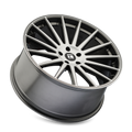 Touren - TR92 - Grey - Gloss Graphite Machined - 22" x 9", 32 Offset, 5x120 (Bolt pattern), 72.56mm HUB