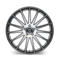 Touren - TR92 - Grey - Gloss Graphite Machined - 20" x 10.5", 35 Offset, 5x112 (Bolt pattern), 66.56mm HUB