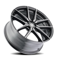 Touren - TR94 - Grey - Gloss Graphite Brushed - 18" x 8", 35 Offset, 5x108 (Bolt pattern), 63.50mm HUB