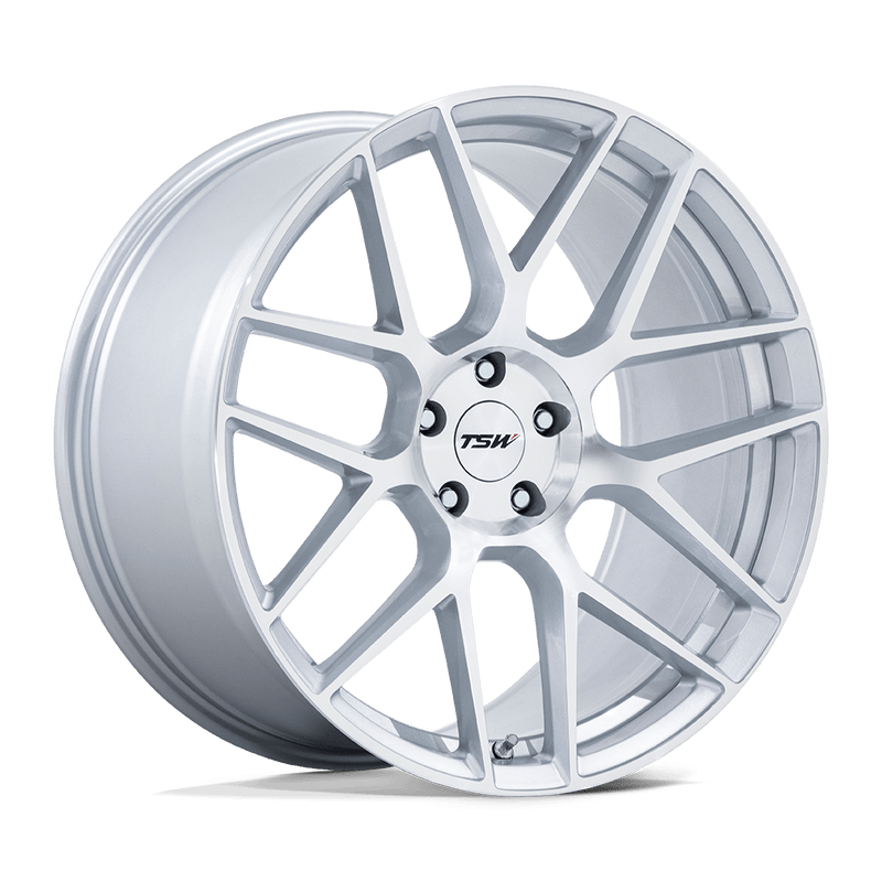 TSW Wheels - TW002 LASARTHE - Silver - Gloss Silver Machined - 17" x 8", 40 Offset, 5x108 (Bolt pattern), 72.56mm HUB