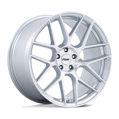 TSW Wheels - TW002 LASARTHE - Silver - Gloss Silver Machined - 18" x 9.5", 22 Offset, 5x112 (Bolt pattern), 66.56mm HUB
