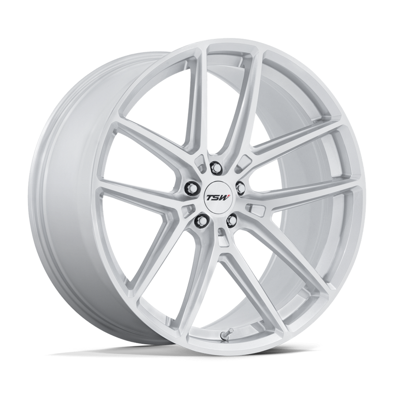 TSW Wheels - IMOLA - Silver - Gloss Silver with Machined Face - 20" x 9", 20 Offset, 5x112 (Bolt pattern), 66.56mm HUB