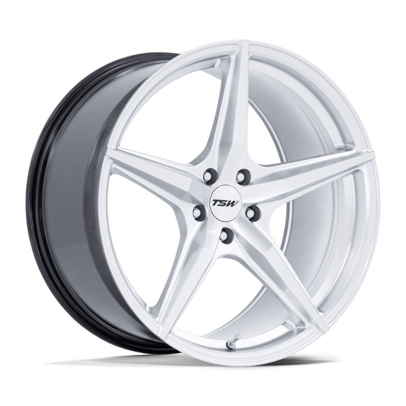 TSW Wheels - ESPRIT - Silver - Hyper Silver with Machined Face - 18" x 10.5", 25 Offset, 5x120 (Bolt pattern), 74.1mm HUB
