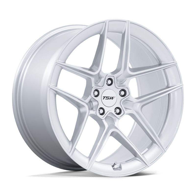 TSW Wheels - SLIPSTREAM - Silver - Gloss Silver with Machined Face - 20" x 10.5", 38 Offset, 5x120 (Bolt pattern), 74.1mm HUB