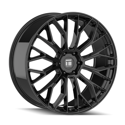 Touren - TR08 - Black - Gloss Black - 22" x 9", 20 Offset, 6x139.7 (Bolt pattern), 106.10mm HUB