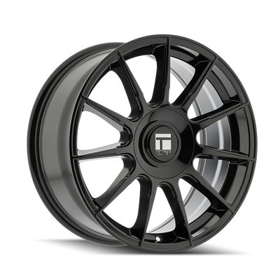 Touren - TR81 - Black - Gloss Black - 18" x 8", 38 Offset, 5x100/114.3 (Bolt pattern), 74.10mm HUB